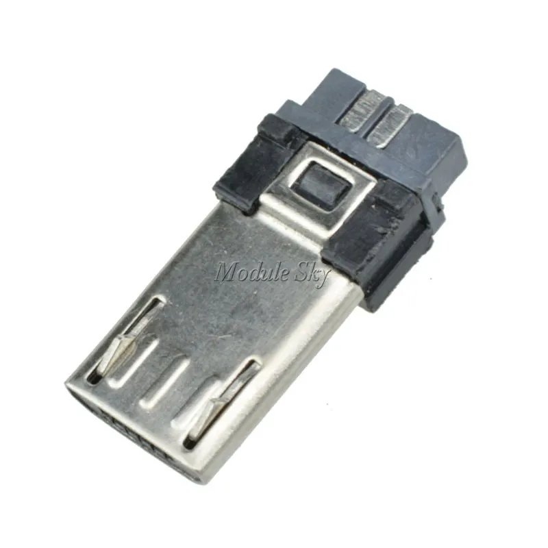 

10Pcs Micro USB Type B Male 5Pin SMT Socket Jack Connectors Port PCB Board For Phone