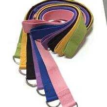 Пряжка из нержавеющей стали ремень для йоги 6FT Йога растяжения Регулируемая петля ремень Фитнес тренировочная повязка