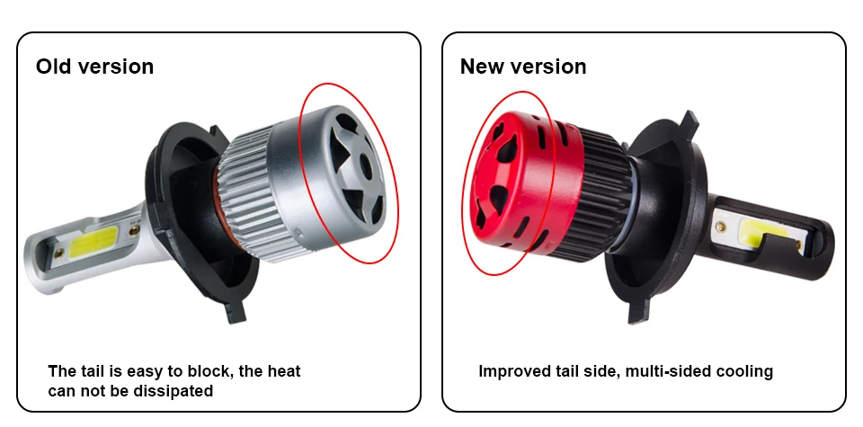 VooVoo Car Headlight H7 H4 LED H8 H11 H9 HB3 9005 HB4 9006 H1 H3 9012 HIR2 72W 8000lm COB 4300K Auto Bulb Headlamp 6000K Light _01 (3)