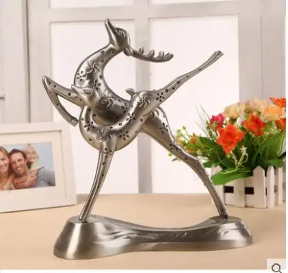 

Европейские металлические украшения, двойные олени с головой оленя, статуи для украшения дома, аксессуары для украшения A31
