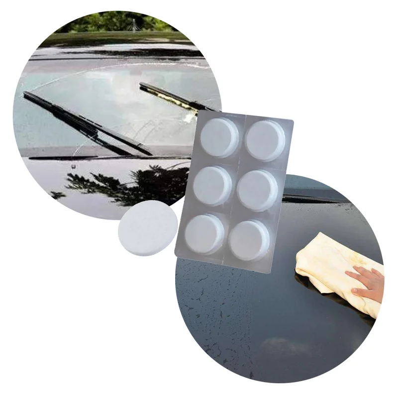 6 шт. Effervescent спрей Автомобильный Очиститель компактное стекло шайба моющее средство Effervescent таблетки автомобильные аксессуары