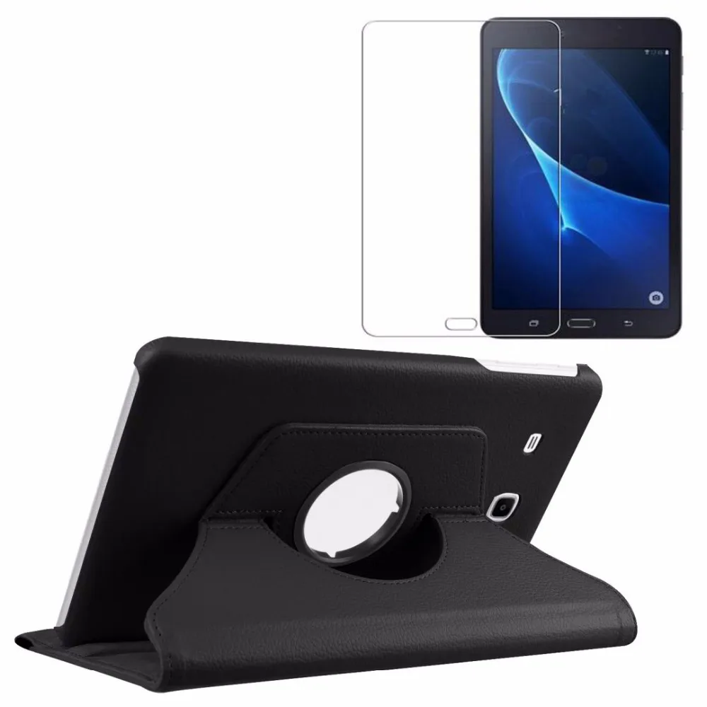 1x Clear Film Rotating 360 Degree Folio Stand Leather Case Luxury Cover For Samsung Galaxy Tab A 7.0 SM-T280 SM-T285 T280 T285 | Компьютеры