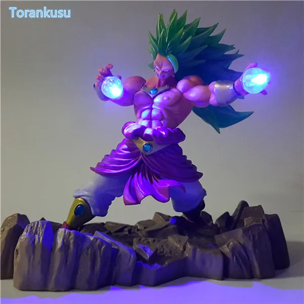 

Dragon Ball Z Action Figure Broly Super Saiyan 3 Led Light DIY Display Toy Esferas Del Dragon Toy Kamehameha DBZ+Light DIY79
