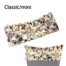Nowy klasyczny Mini falbany kwiatowy skórzany tapicerka dla Obag O akcesoria do toreb tanie tanio TANQU Skóra trim classic mini