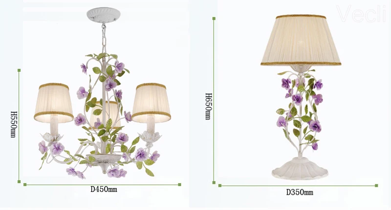 Luzes de Iluminação para Sala Luxo Rústico Rural Europeu Jardim Folha Flor Hotel Lobby Quarto Lustre Gotas Estar 34 Cheap Lustres