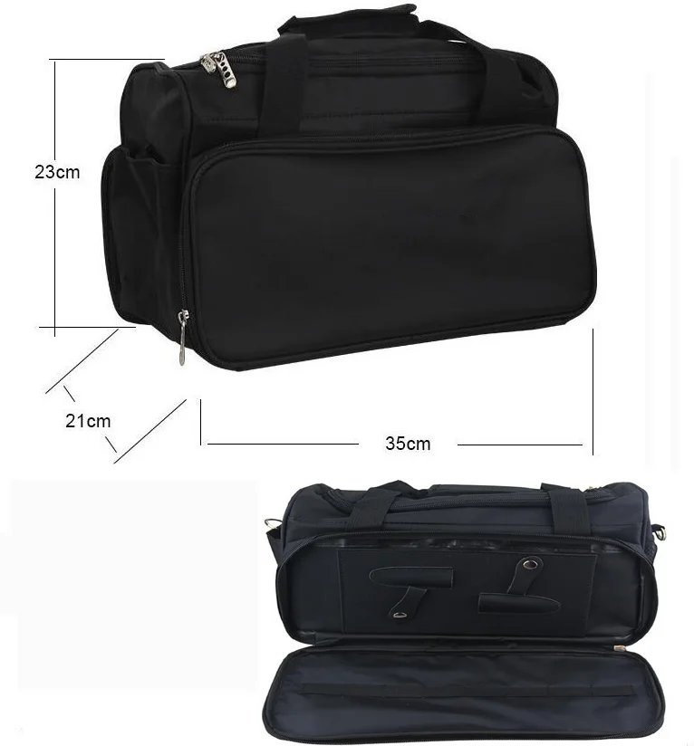 1pcs Black PU Leather Barber Bag Professional Salon Hair Cutting