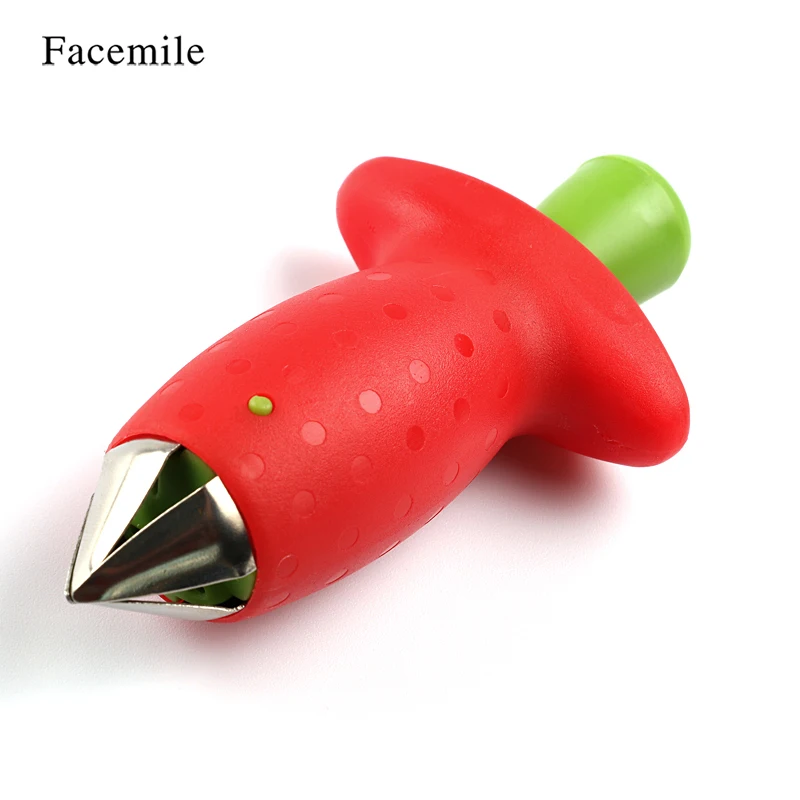 Facemile 1 шт. Клубничные очистители металла пластиковые фрукты удалить стебель устройство томатный стебель для домашнего ножа для удаления стебля