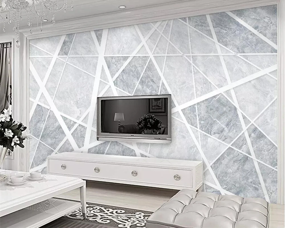 

beibehang Nordic minimalist marble wallpaper abstract geometric image TV background wall living room bedroom mural 3d wallpaper