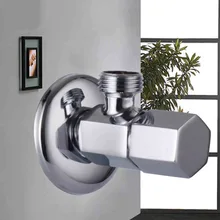 Медный треугольный клапан шестиугольный Клапан Керамический клапан горячей и холодной краны кухня туалет водонагреватель Универсальный угловой клапан