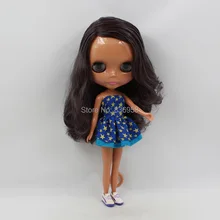 Кукла телесного цвета для серии № 180BL9219 черные длинные волосы черная кожа подходит для DIY сменная игрушка для девочек