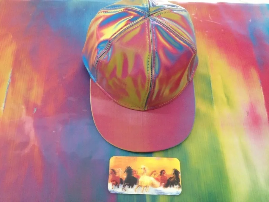 

Back To The Future Marty McFly Cosplay Hat Color Change Rainbow Adjustable Cap High Quality Free Shipping
