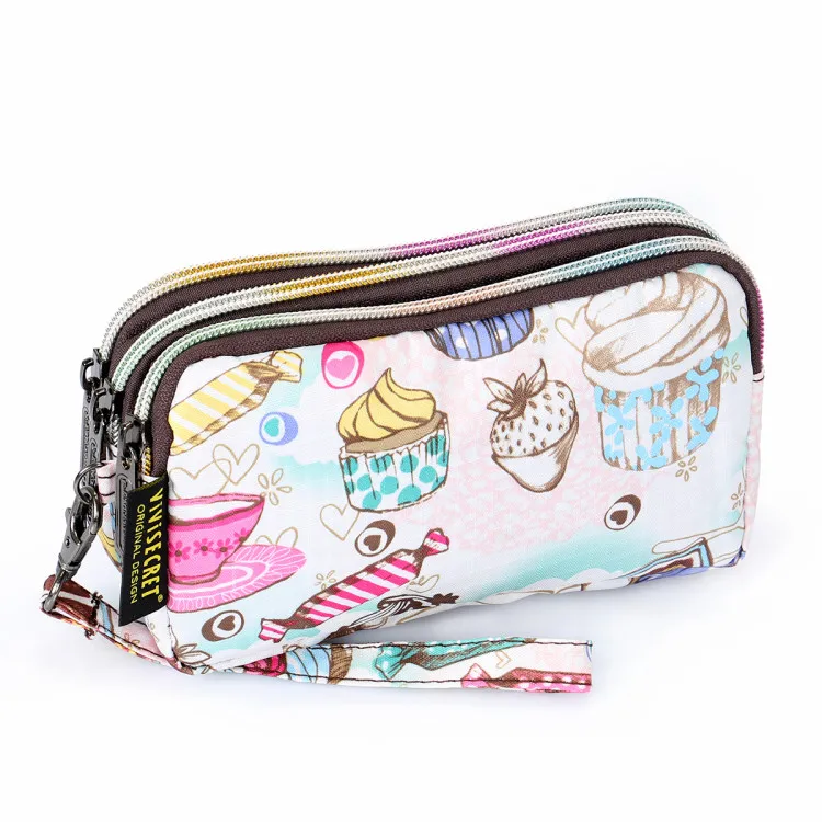 Модная женская сумочка на запястье, органайзер, милый мультяшный кошелек, сумка-клатч с принтом, чехол-карандаш, цветочный кошелек для монет и телефона, сумочка - Цвет: Cute ice cream