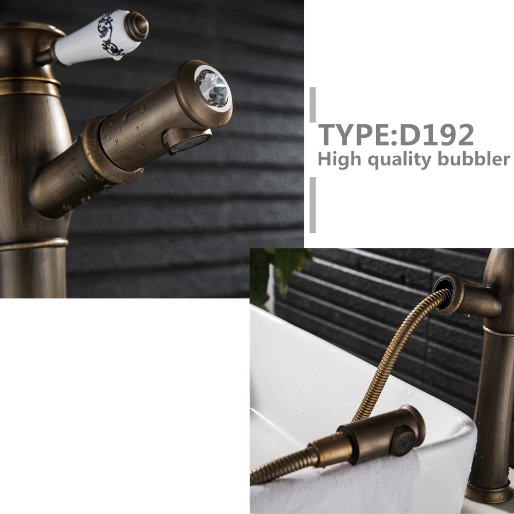Basin Faucet Single Handle Pull Out Kitchen Tap Single Hole Handle Swivel 360 Degree Water Mixer Tap Mixer Tap Torneiras Mci6_