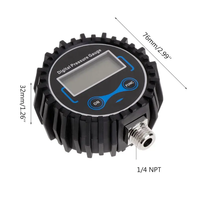 Цифровой датчик давления в шинах для автомобиля, грузовика, мотоцикла, шин, воздуха, PSI метр, монитор давления 0-230PSI 1/" NPT