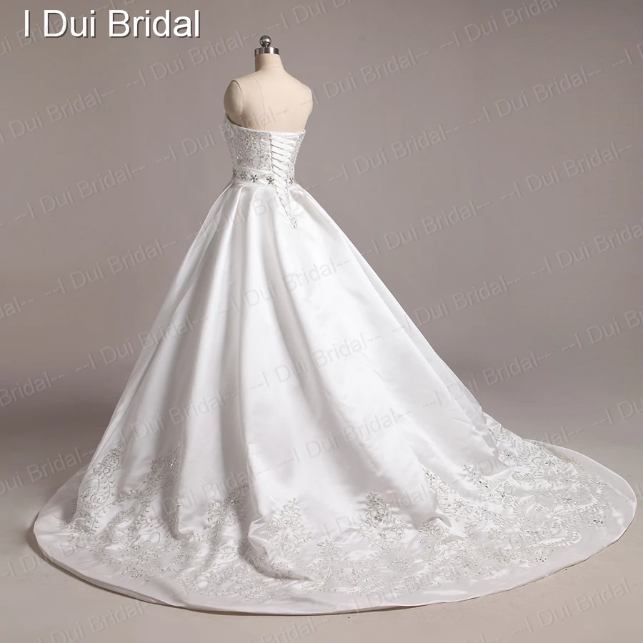 Роскошное бальное платье с вышивкой, украшенное кристаллами, свадебное платье на заказ, настоящая фотография милое