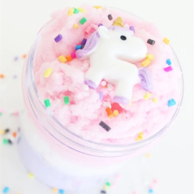 

DIY Unicornio Slime Fluffy Unicorn Clay 3 Colors Crystal Putty Fragrance Floam Silk Slime Antistress Mud Toys Kids Adults 150ml