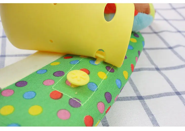 Детская Штора для кровати в виде животных, подвесной карман для детской коляски, съемный карман для хранения+ погремушка-грызунок, многофункциональные аксессуары для коляски