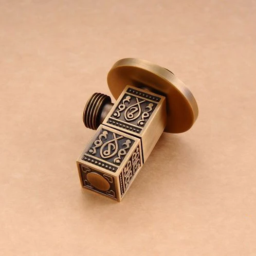 Запчасти для смесителей 1/2 &quotx 1/2&quot античная латунь Ванная комната Угол Запорной