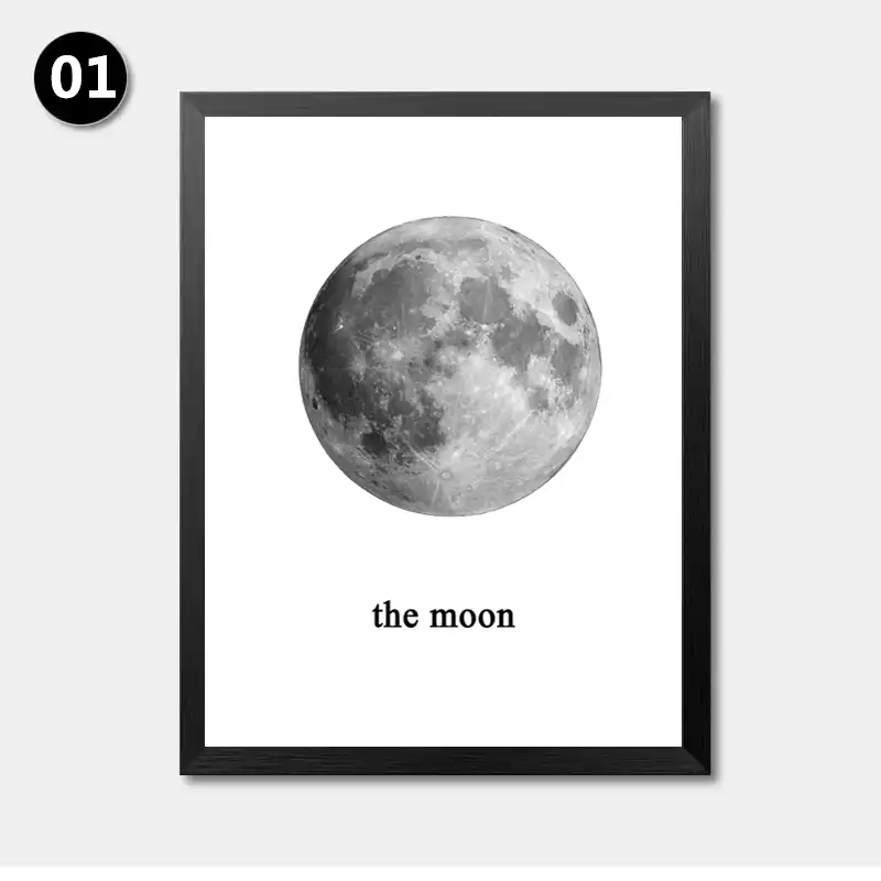 Die Planeten Leinwand Kunstdruck Poster Schwarz Weiss Wand Bild Fur Home Dekoration Mond La Lune Drucken Kunst Wand Poster Hd28 Canvas Art Print Poster Art Print Posterwall Pictures Aliexpress