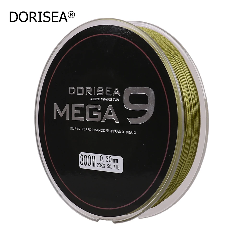 DORISEA Mega 9 нитей 300 м 330 ярдов плетение проволочной сетки линии Япония Материал супер PE lLine многонитевая рыболовная проволока