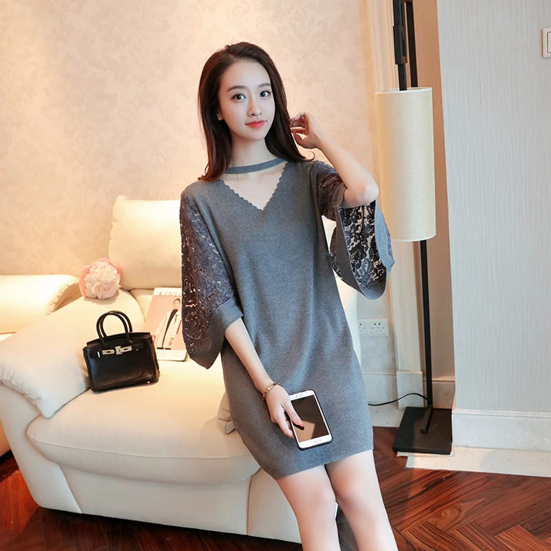 Корейский fashionSweater Для женщин 3773- корейский Для женщин свитер рукав 45 autumncardigan