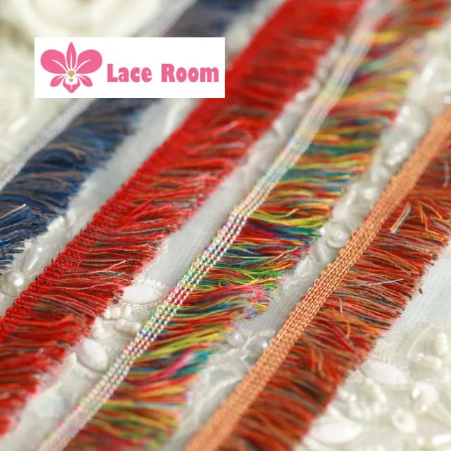 Buy 2.5cm Width lace tassel DIY color cotton tassels