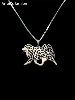 

Trendy personalized Finnish Lapphund Dog pendant necklace women gold silver statement necklace men fashion jewelry cs go collier