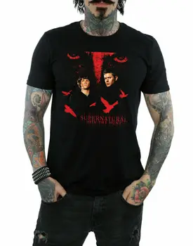 

Supernatural Men's Crow Eyes T-Shirt Round Collar Short Sleeve T Shirts Top Tee Cheap Crew Neck Men'S Plus Size Harajuku