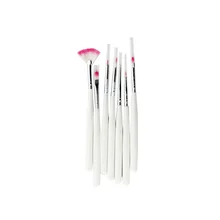 7 шт./компл. кисти для рисования ногтей УФ-гель, акриловый кисть для дизайна ногтей маникюрная щетка ручка рисунки Дотсом белый набор щеточек для ногтей