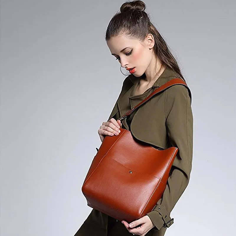 

JIULIN Multifunction-Bag Shoulder-Crossbody-Bag Sac Handbags Women Big Tote PU for Designer