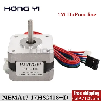 

17HS2408 4-lead Nema 17 Stepper Motor 42 motor 42BYGH 0.6A with DuPont line CE ROSH ISO CNC and 3D printer