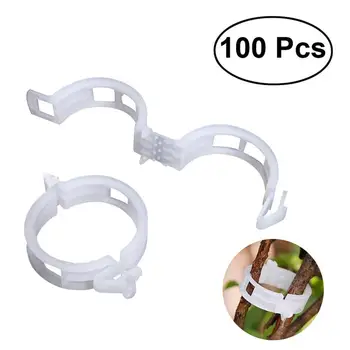 

100pcs Plant Support Garden Clips Vine Vegetables Tomato Trellis Clips Making Vegetables Flowers Grow Upright Healthier