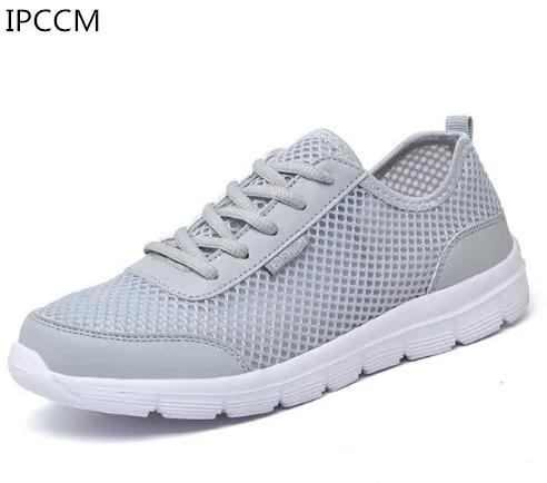 

Sports Men 2019 Spring And Summer New Breathable Mesh Solid Color Lightweight Outdoor Front Strap Casual Shoes