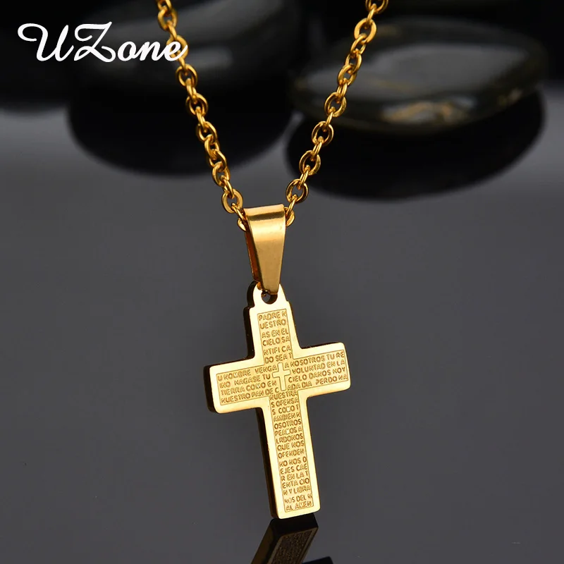 Ожерелье из нержавеющей стали 316L английская молитва лорда|necklace 316l|cross pendant necklacecross