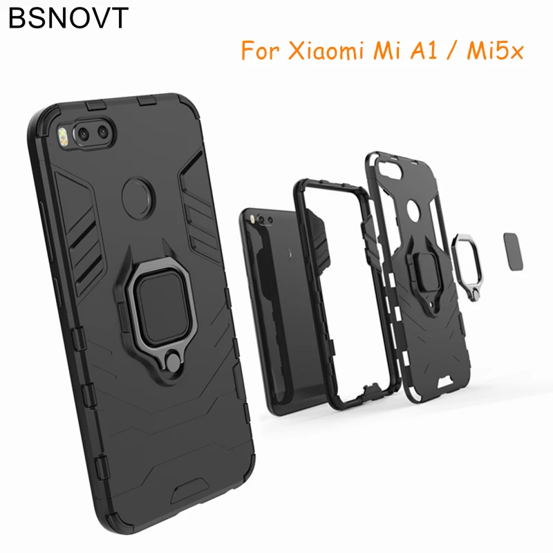 BSNOVT Xiaomi Mi A1 чехол 5X противоударный кольцо на палец магнитный держатель мягкий ТПУ