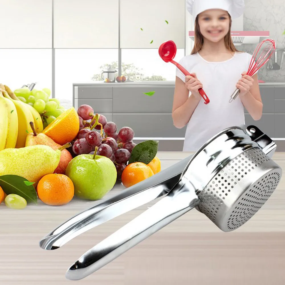 

kitchen gadgets tools fruit squeeze Stainless Steel Hand Held Potato Ricer Masher Frut Vegetable Juicer Puree