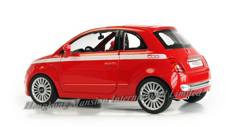 1:36 Масштаб сплава литья под давлением металлическая модель автомобиля для Fiat 500 Коллекция Модель оттягивания игрушки автомобиль-красный/белый/желтый/черный