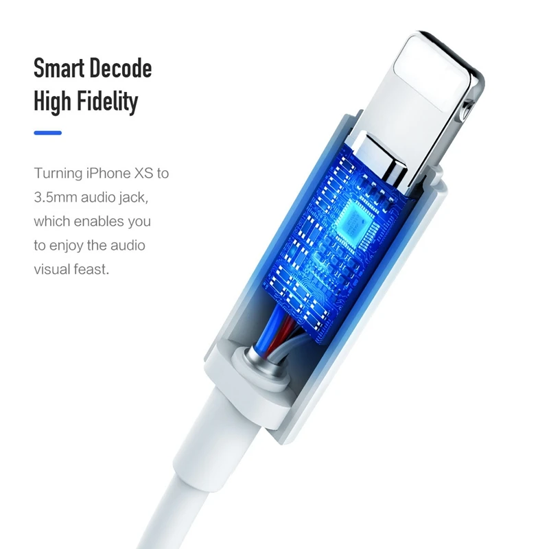 Кабель адаптер ROCK Lighting для наушников переходник Lightning на 3 5 мм iPhone 7 8 X Xs OTG