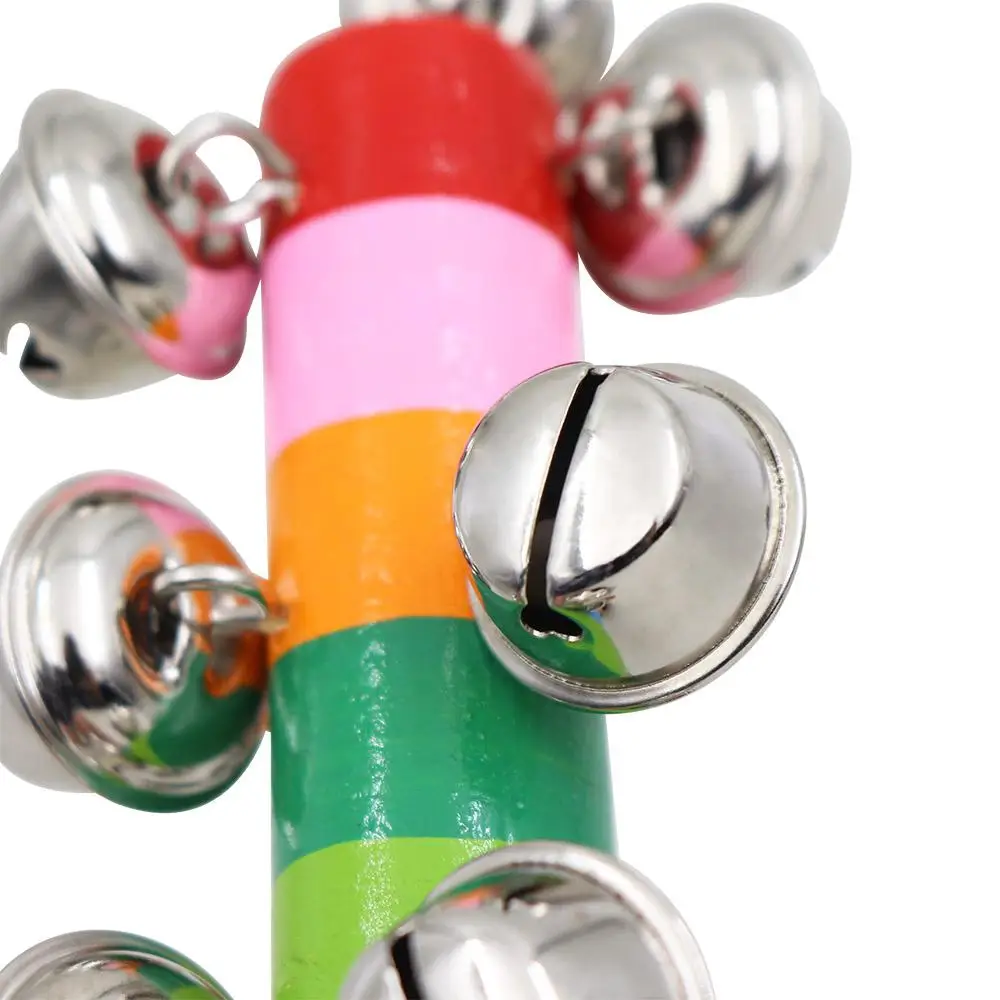 Деревянный Радуга трещотка ручной шейкер Детские музыкальные орф-инструменты Дети младенческой погремушка ребенка раннего детства игрушки случайного цвета
