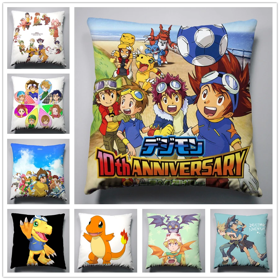 

Anime Manga DIGIMON ADVENTURE 40x40cm Pillow Case Cover Seat Bedding Cushion 003