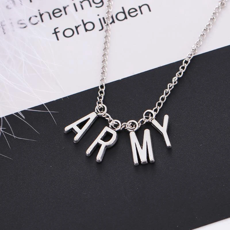 

Hfarich Fashion Jin SUGA J-hope jimin pendant necklace Chain ARMY Choker necklace for Women and Girls Best Friend Gift