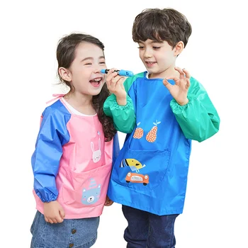 

Baby Bibs Infant Burp Cloths Toddler Scarf Feeding Smock Long Sleeve Waterproof Coverall Animals Children Feeding Accessories