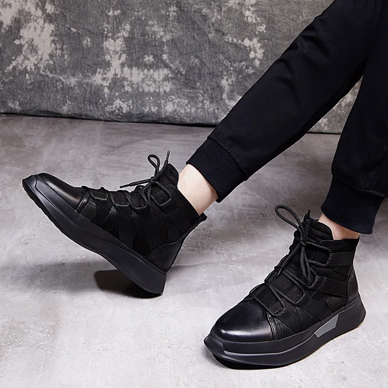 Ulzzang/зимние мужские кроссовки на флисе Белые Повседневные в стиле ретро Zapatos Hombre
