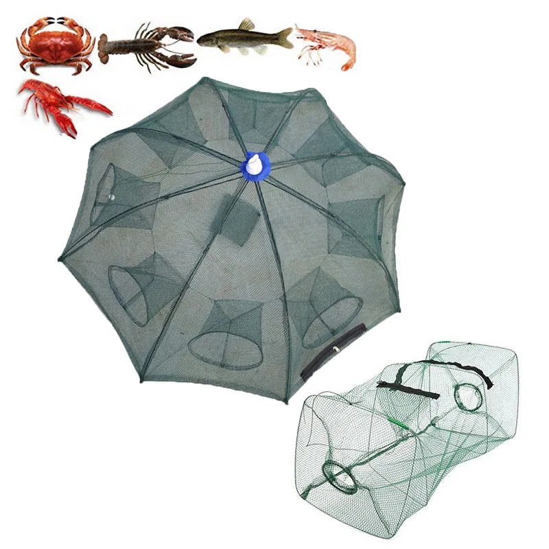 Goture Portable piegato rete da pesca di pesce gamberetti Minnow gamberi granchio esche cast mesh trappola automatico 