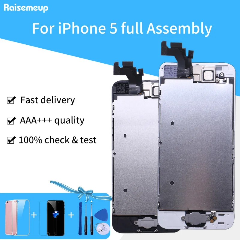 

For iPhone 5 a1428 a1429 a1442 LCD Full Assembly Complete Set Display Replacement Touch Screen Digitizer Panel Parts AAAA LCD