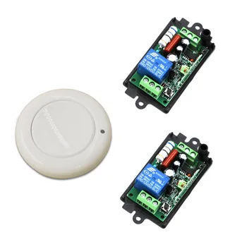 

Top Selling 220V 110V 1 CH RF Wireless Remote Control Switch 2 Receiver+1 Transmitter Safer PCB Panel Wall Remote Transmitter