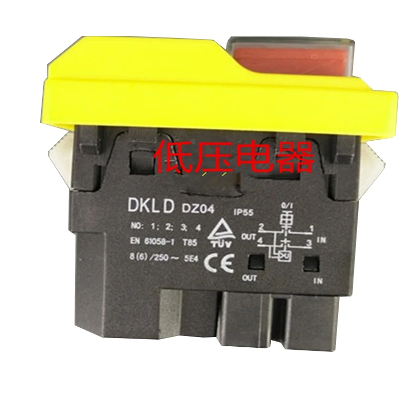 DKLD DZ04 4 Пина Водонепроницаемый электромагнитный кнопочные переключатели старт/стоп переключатель для шлифовальный станок 250VAC 8(6
