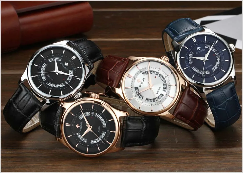 New Quartz Mens Watches Top Brand Luxury Complete Calendar Men's Wrist Watch Genuine Leather Strap Men Wristwatches  2019 (10)
