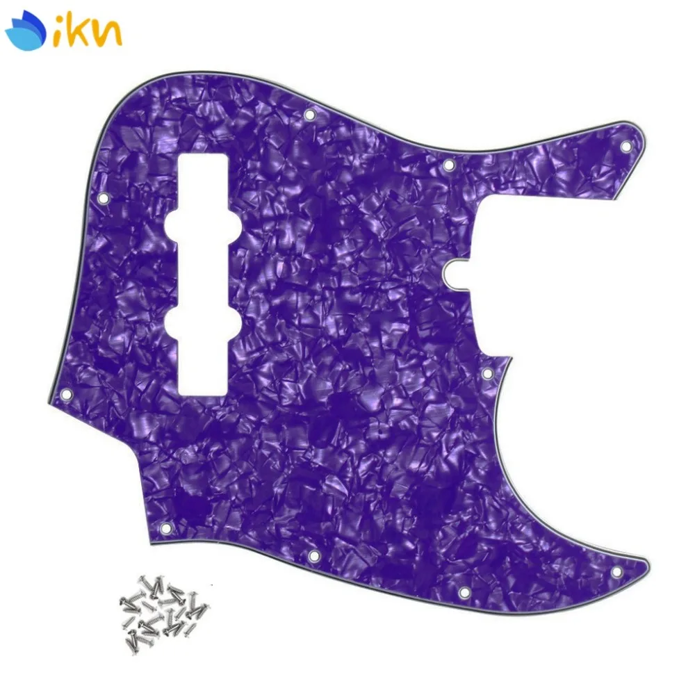 Новый Электрический Bass Pickguard скретч пластина фиолетовый жемчуг 4Ply w/Винты для стандартных американских/мексиканских 10 отверстий бас 4