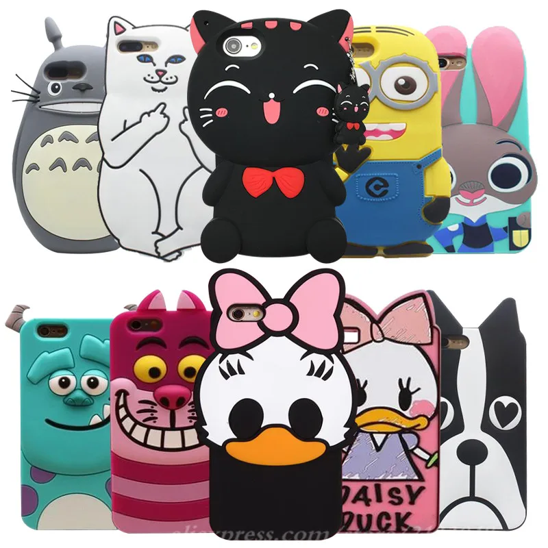 

For iPhone 6 Case Cute 3D Cartoon Minnie Mouse Soft Silicone Phone Cases For Apple iPhone 6 6S 6/6S Plus Back Cover Fundas